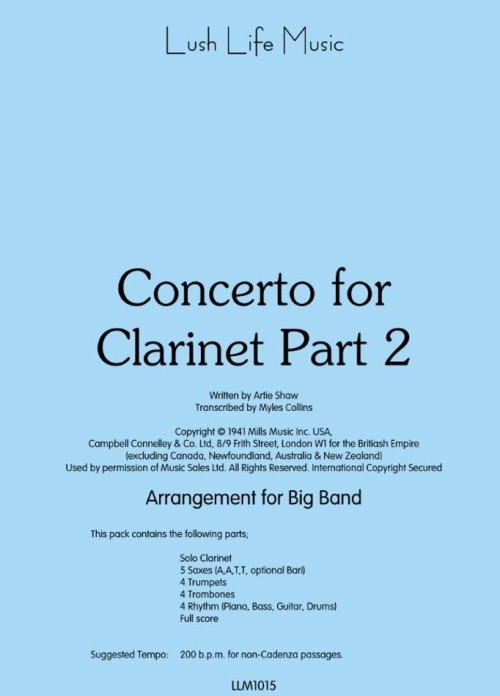 CONCERTO FOR CLARINET Part 2 (Artie Shaw)